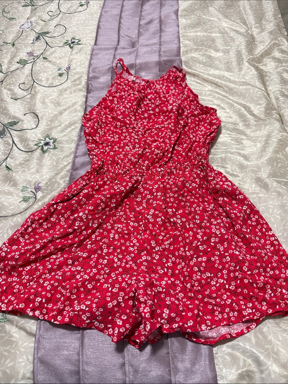 Old Navy Red Floral Off-Shoulder Top